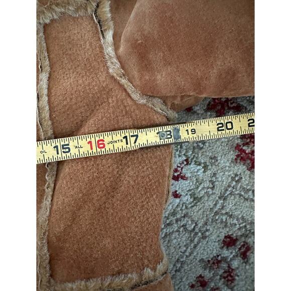 Dona Michi Genuine Suede Leather Bonded Faux Fur Zip Up Jacket Size Small - Picture 9 of 10